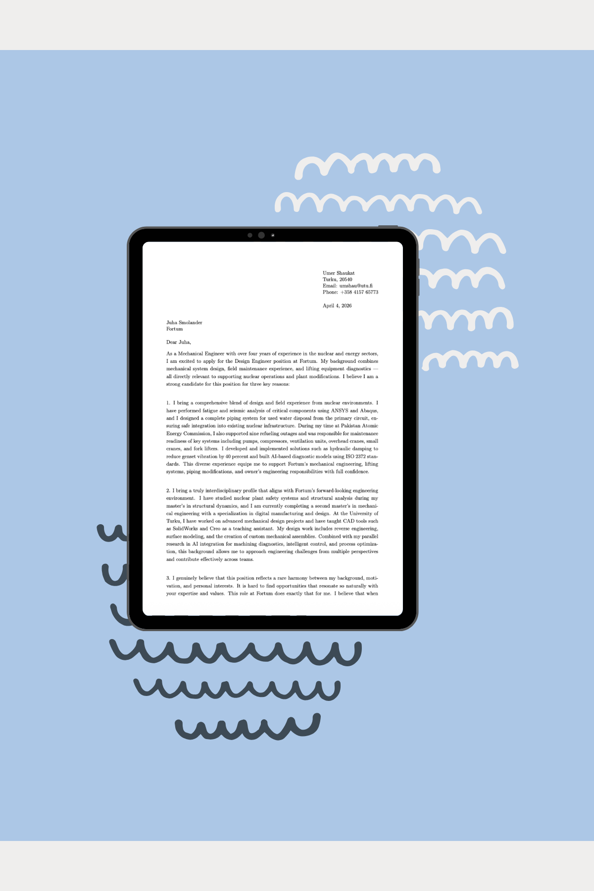 Human-written cover letter output generated by Resumégpt